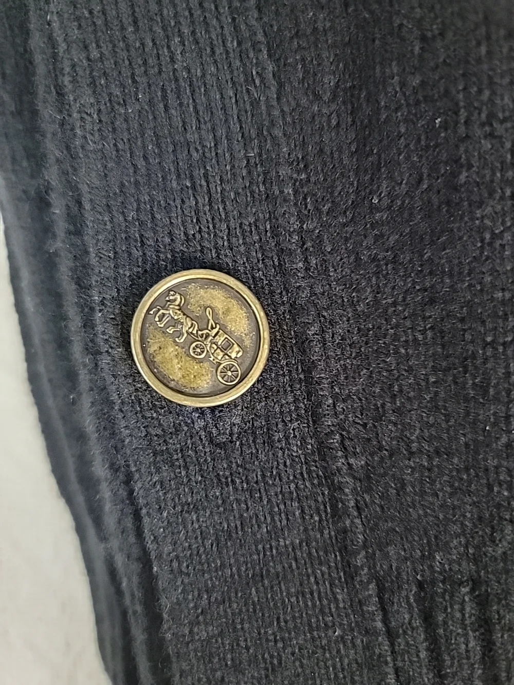 Coach black knit